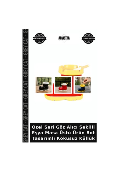 Özel Seri Göz Alıcı Şekilli Eşya Masa Üstü Ürün Bot Tasarımlı Kokusuz Küllük