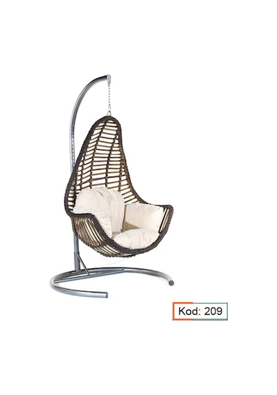 Diwa Garden Tek Kişilik Muz Rattan Salıncak Kahverengi