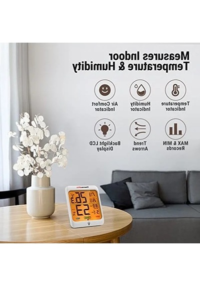 Dokunmatik Ekranlı Dijital Termometre, Hava Konfor Göstergeli