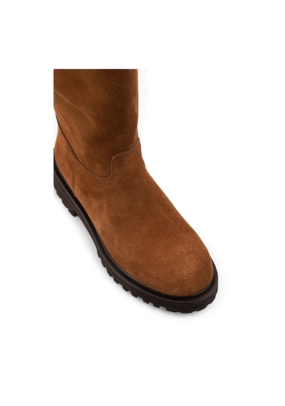 Deery Hakiki Süet Taba Rengi Kadın Çizme - E1071ztbae02 Taba