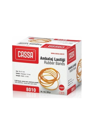 Cassa 8010 Ambalaj Lastiği %100 Kauçuk 200 Gr Midi