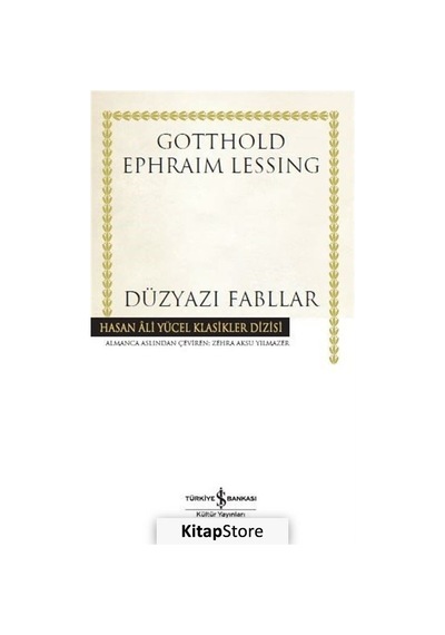 Düzyazı Fabllar (Karton Kapak) / Gotthold Ephraim Lessing