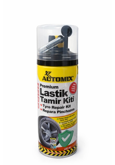 Automix Lastik Tamir Kiti 300 Ml Şişirici Köpük, Sökmeden Anında Tamir Tubeless Uyumlu