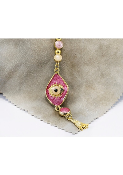 Pastel Pembe Nazar Boncuğu Araba Dikiz Ayna Süsü, Yeni Araba Süsü