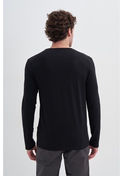 Cazador 56060 Erkek Bisiklet Yaka Sweatshirt Siyah