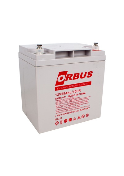 Ayt Orbus 12 Volt 28 Amper Dik Engelli Araç Elektrikli Bisiklet Aküsü 167x125x175 Mm Yeni Tarihli Taze Akü