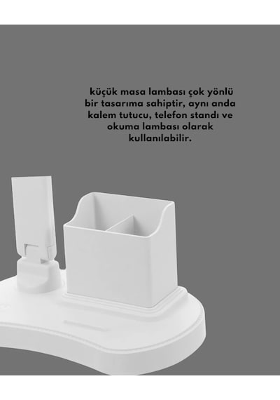 Kısılabilir Led Masa Lambası Kalemlik Telefon Standı Ve Okuma Işığı Bir Arada Yeni Nesil Çr