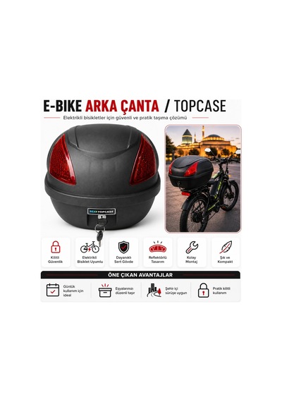 Volta Bisiklet Arka Çanta 17 Litre Elektrikli Bisiklet Arka Çanta Motorsiklet E-bike Çanta Muhtelif
