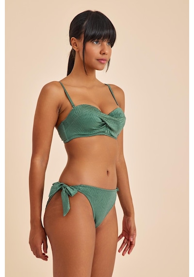 Amarelle Bali Yeşil Balenli Dolgulu Straplez Push-up Bikini Üst Yeşil