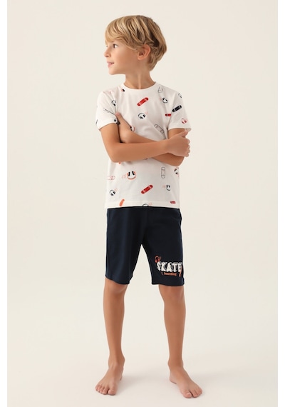 Arnetta Skateboard Krem Erkek Çocuk Bermuda Takım 5274-42714 Krem