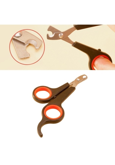 Go İthalat Küçük Çelik Uçlu Kedi Köpek Evcil Hayvan Tırnak Makası Pati Bakım Aleti Ergonomik Kaymaz