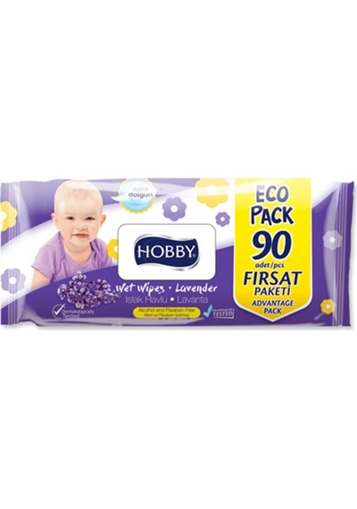 Hobby Lavanta Kokulu Islak Mendil Fırsat Paketi 90'Lı