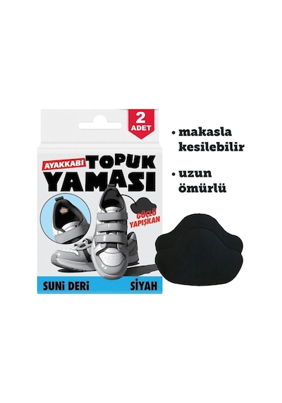 Ayakkabı Topuk Yaması 2 Adet Kendinden Yapışkanlı Ayakkabı Tamir Bandı Siyah