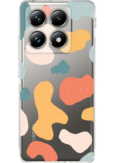 Xiaomi Mi 14t Pro İle Uyumlu Grunge Baskılı Kamera Korumalı Şeffaf Kılıf Şeffaf