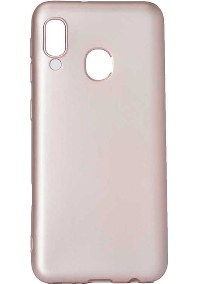 Samsung Uyumlu Galaxy A20e Kılıf Zore Premier Silikon Kapak Rose Gold