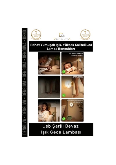 Sensörlülamba Hareket Sensörlü Şarjlı Led Akıllı Otomatik Pratik Modern Usb Şarjlı Beyaz Işık Gece Çok Renkli