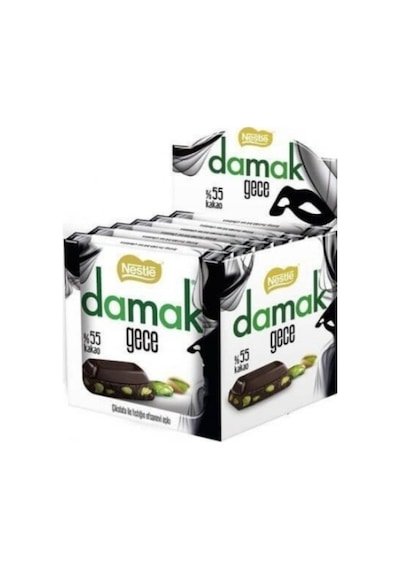 Nestle Damak Gece Antep Fıstıklı Bitter Kare Çikolata 6 x 60 G