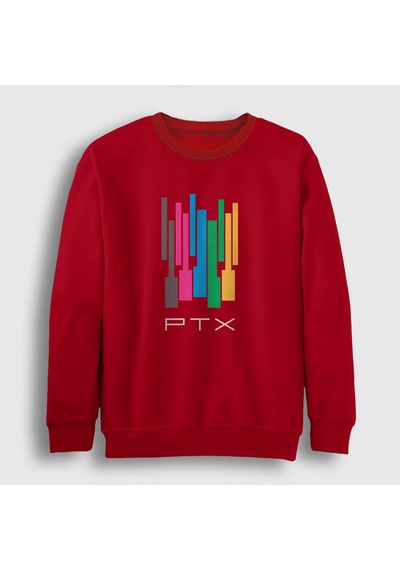 Presmono Unisex Colors Pentatonix Sweatshirt Kırmızı