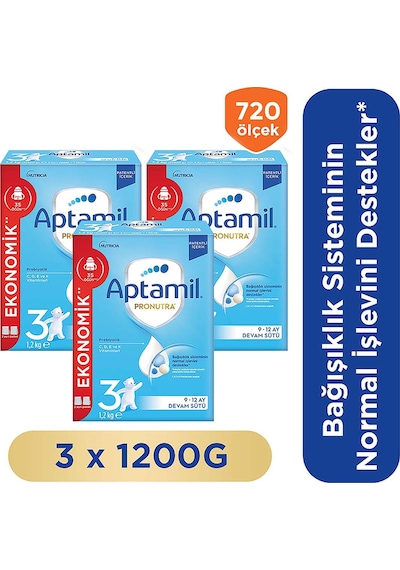 Aptamil 3 Devam Sütü 1200 G 3 Adet Aptamil 3 Devam Sütü 1200 G 3 Adet