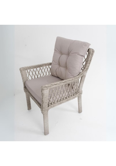 Fusion Üçlü Rattan Bahçe Oturma Grubu Rehome Gri