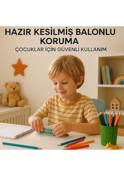 - Hazır Kesilmiş Patpat Balonlu Naylon 30 Cm X 30 Cm Tabak, Tencere, Elektronik Ve Hediye