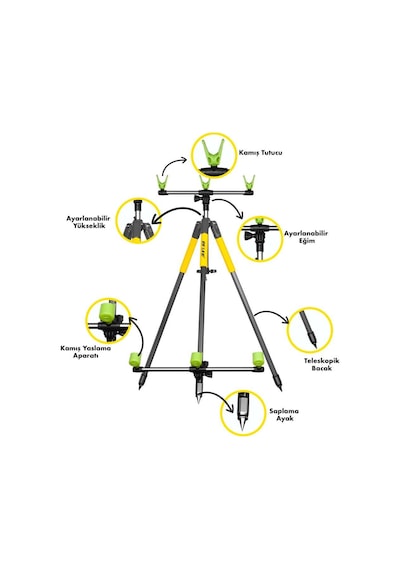 Effe Kamış Ayağı Surf Tripod Hg283