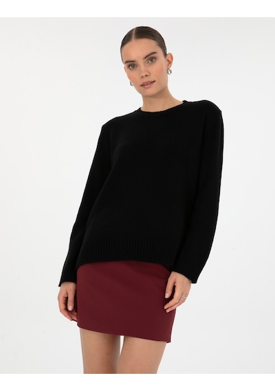 Pierre Cardin Kadın Siyah Kazak /triko 50316310-vr046 Siyah