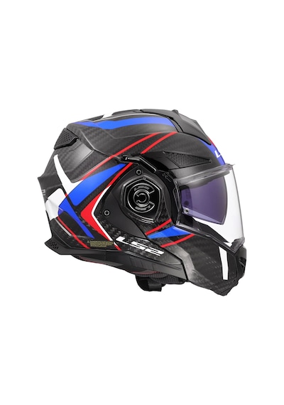 Ls2 Advant X Karbon Future II Karbon Modüler Kask Mavi - Kırmızı - Siyah