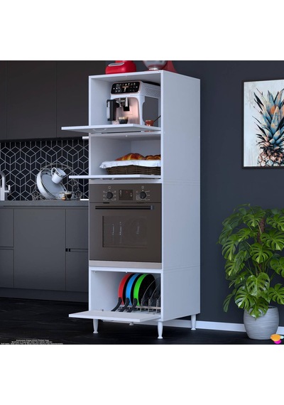 Eliusta Luno 3 Kapaklı Modüler Dolap Fırın Dolabı 60x185,9x56 Cm Geniş Kapasiteli Saklama Dolabı Beyaz Eliusta Luno 3 Kapaklı Modüler Dolap Fırın Dolabı 60x185,9x56 Cm Geniş Kapasiteli Saklama Dolabı Beyaz