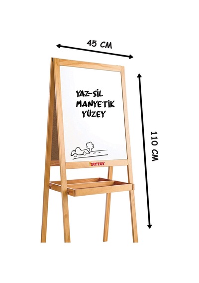 Manyetik Çift Taraflı Ahşap Yazı Tahtası Diğer