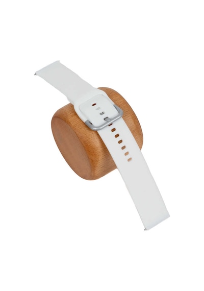 Samsung Uyumlu Galaxy Watch 46mm Klasik Beyaz Silikon Kordon