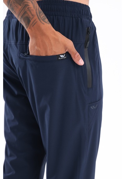 Rowinger B-stretch Kumaş Fermuarlı Cepli Düz Paça Erkek Spor Eşofman Altı Blue