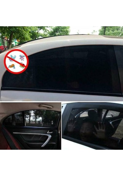 2 Adet Oto Yan Cam Perdesi Araba Arka Kapı Güneşlik Araç Çocuk Ve