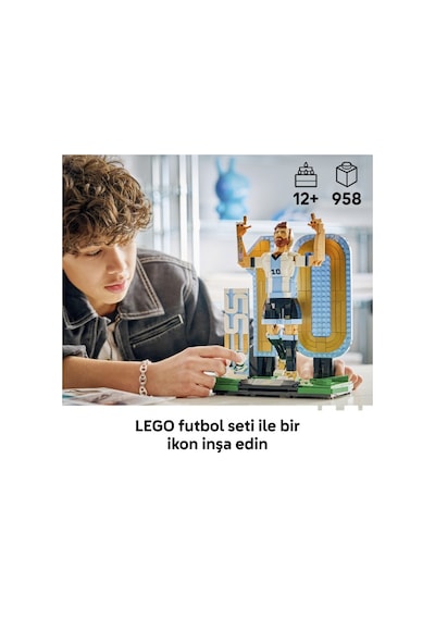 LEGO® Editions Lionel Messi – Futbol Efsanesi 43015 - 12 Yaş ve Üzeri Çocuklar için Figür İçeren Oyuncak Yapım Seti (958 Parça)