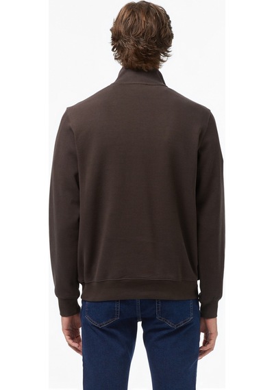 Lacoste Men's Classic Fit Neck Zip Sweatshirt Yarım Fermuarlı Yüksek Yaka Pamuklu Sweatshirt Kahverengi Lacoste Men's Classic Fit Neck Zip Sweatshirt Yarım Fermuarlı Yüksek Yaka Pamuklu Sweatshirt Kahverengi