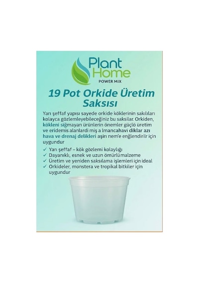 Hüskon Ticaret 19 Pot Özel Üretim Saksısı - Köklü Tropikal Bitkiler Için Özel Üretim Saksısı