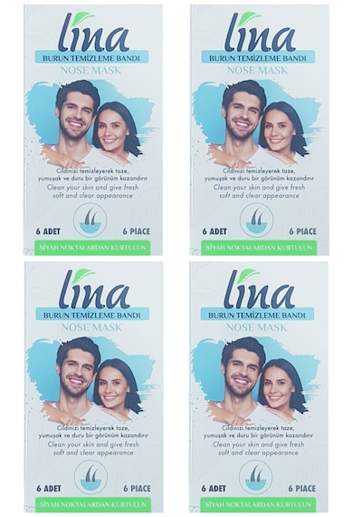 Lina Siyah Nokta Temizleyici Burun Bandı 4 x 6'lı