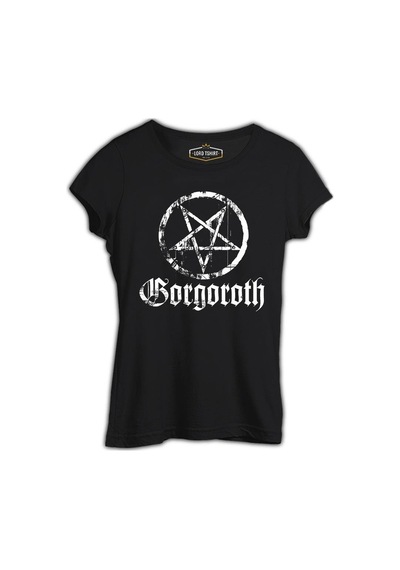 Gorgoroth - Pentagram Logo Siyah Bayan Tshirt 001
