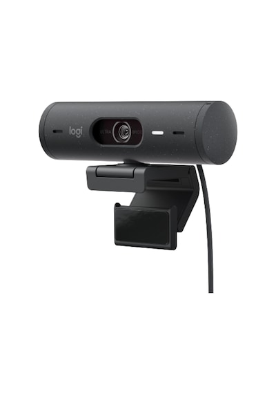 Otomatik Işık Düzeltme, Gösteri Modu, Çift Gürültü Azaltıcı Mikrofon, Grafit Özellikli Logitech Brio 500 Full Hd Web Kamerası