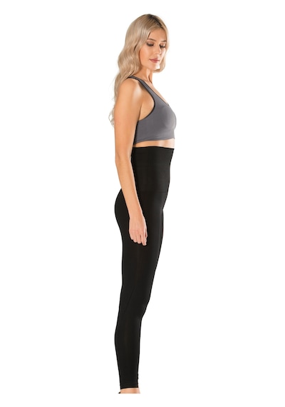 Young Fit 2 Beden Kadın Korse Tayt Siyah Yüksek Bel Korse Siyah