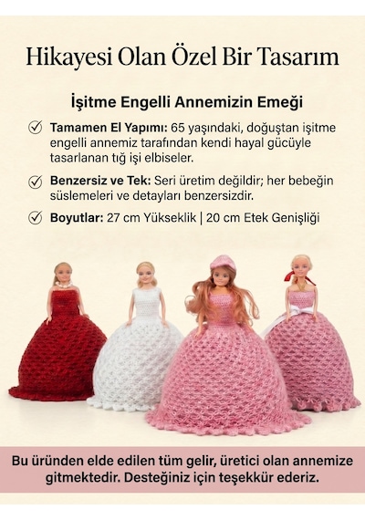 Tığ İşi Giydirilmiş Prenses Bebekler - Bilgi Açıklamada 77674215