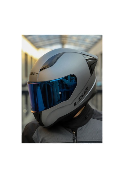Rapıd 2 Race Mat Tıtanıum Kask Gökkuşagı Camlı + Spoiler Mat Titanium