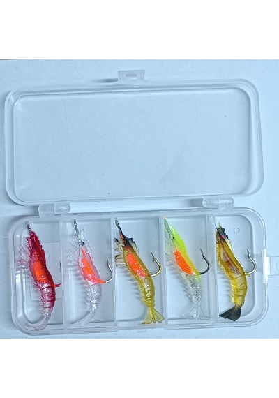 Captain 3062 Silikon Karides 5.5cm Suni Yem 5'li Kutu Renk:m
