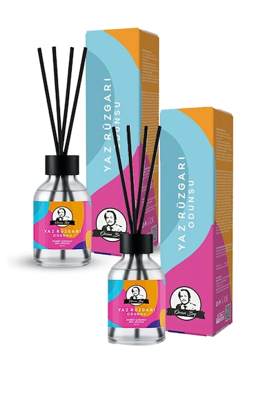 Yaz Rüzgarı Kokulu Çubuklu Oda Kokusu Ekstra Kalıcı Esansiyel Yağ Odunsu Koku 50ml X 2 Yaz Serinliği