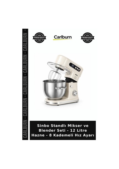 Özel Üretim Mutfak Sinbo Standlı Mikser Ve Blender Seti - 12 Litre Hazne - 8 Kademeli Hız Ayarı