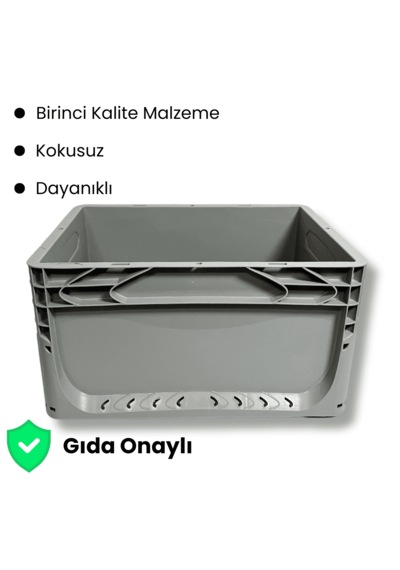 Alpbx 1.kalite Gri Plastik Kasa 40x30x22 Cm - Kutu 21 Litre