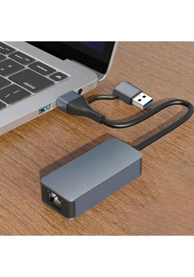 Cr14 Type-c/usb 3.0'dan 2500mbps Rj45 Ethernet Adaptör Mac Windows Uyumlu Alüminyum Kasa 2.5gbps