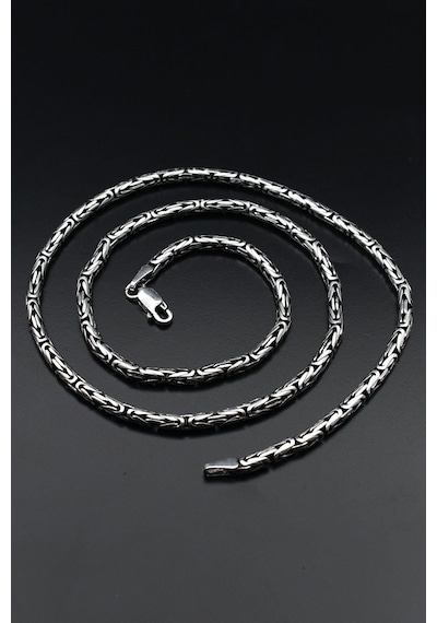 Erkek Gümüş 925 Ayar Kral Kolye Zincir Yuvarlak 3 Mm 901689