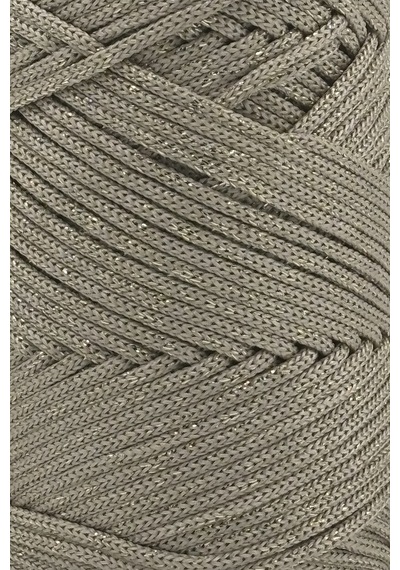 Sensy Simli Polyester Makrome İpi 3 Mm 250 Gr Sütlü Kahve Supla Ip Ve Çanta İpliği