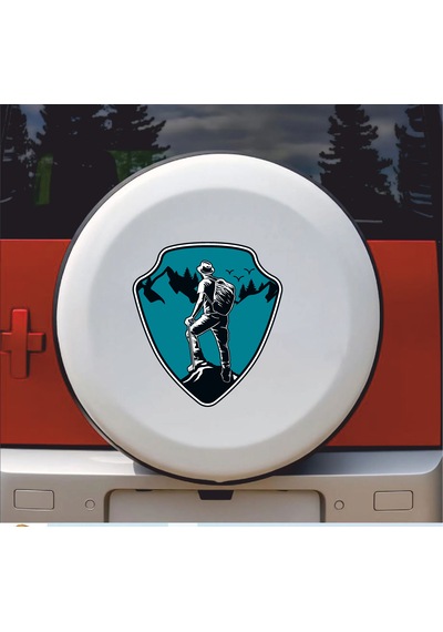 Dağcı Maceracı Sticker - Kamp Adventure Off Road 4x4 Sticker - Araba Oto Motosiklet Karavan Cam Sticker - 00061 15x14 Cm